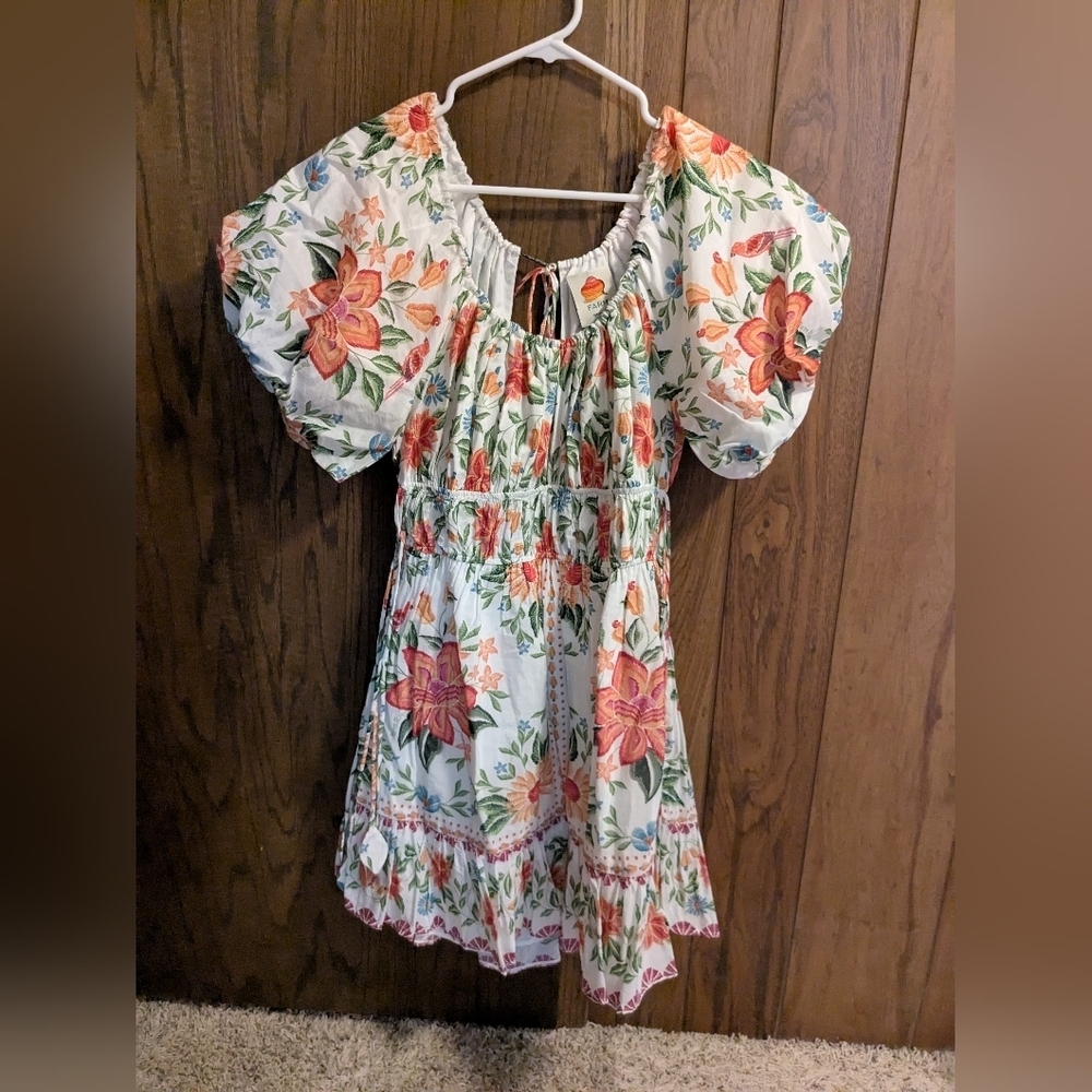Farm rio Bloom Garden Mini Dress Medium